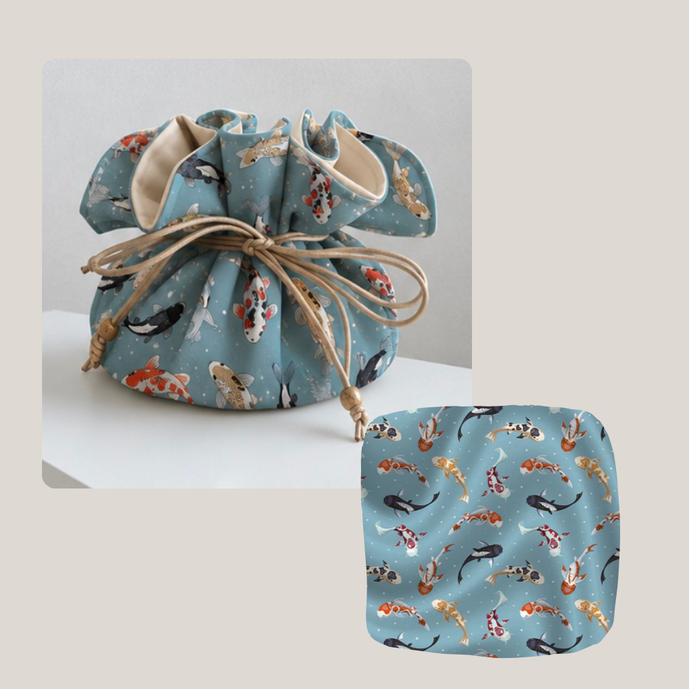 Joyero Pouch Estampado Peces