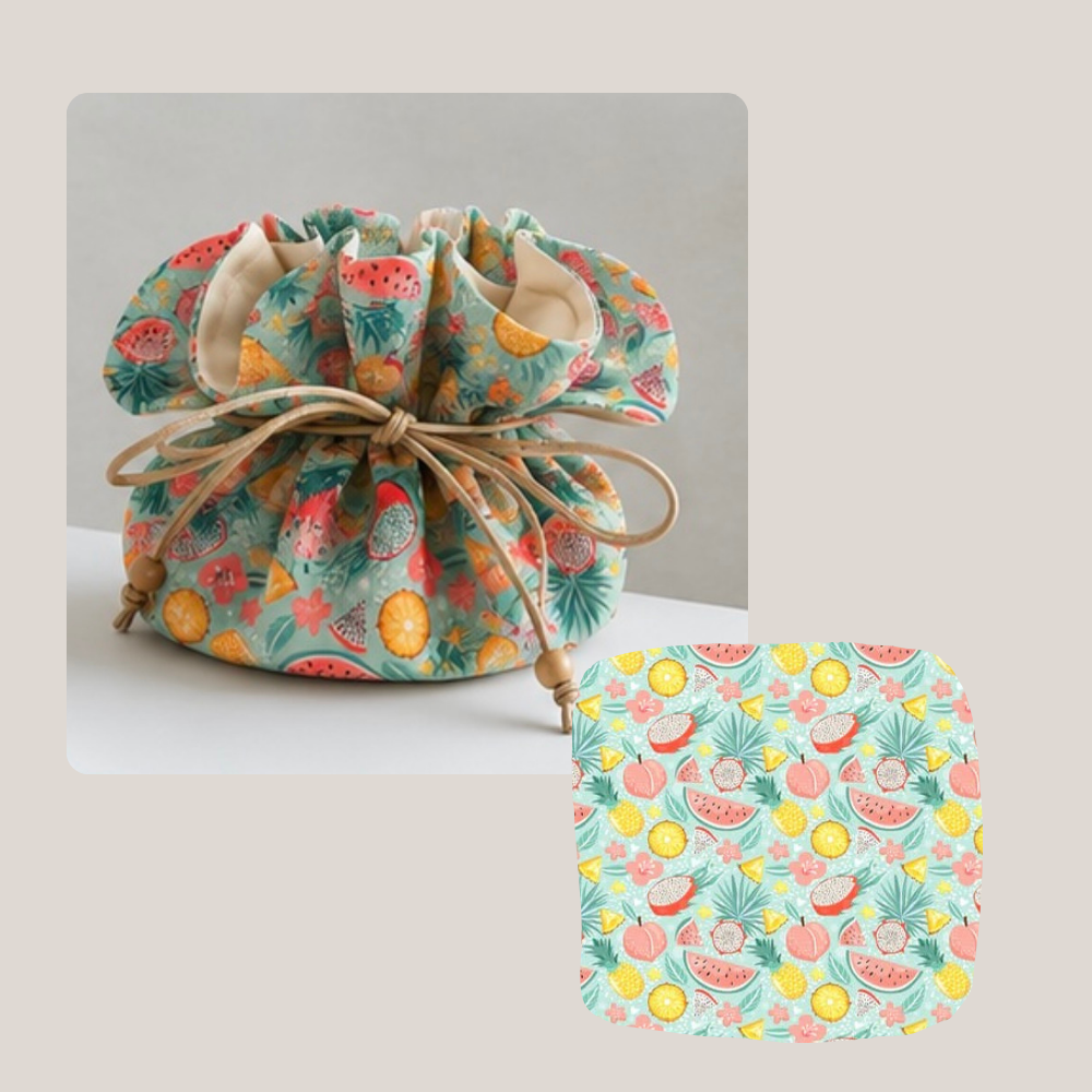 Joyero Pouch Estampado Tropical