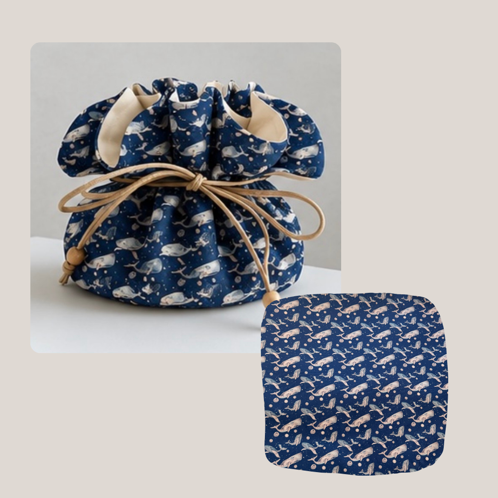 Joyero Pouch Estampado Ballenas