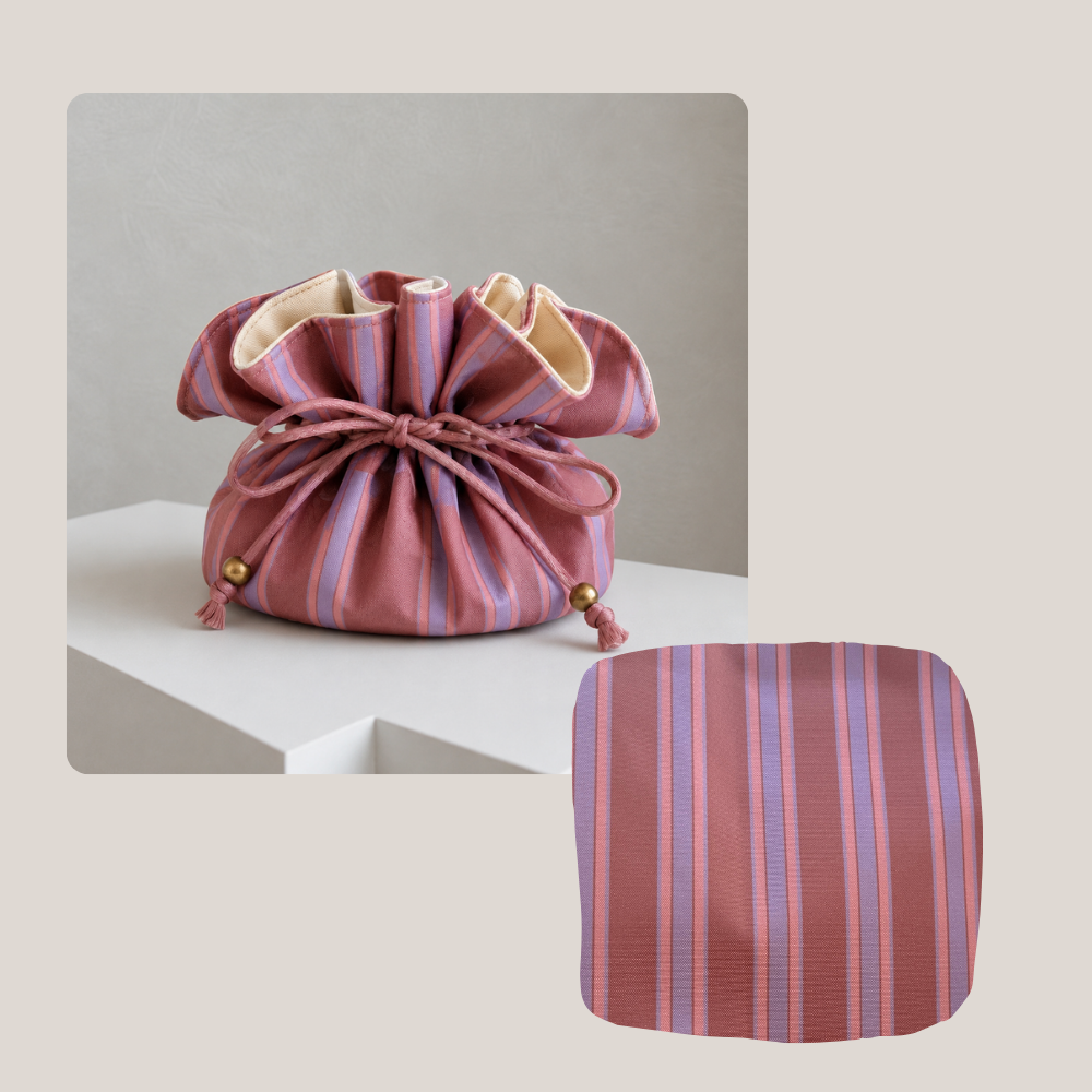 Joyero Pouch Estampado Líneas