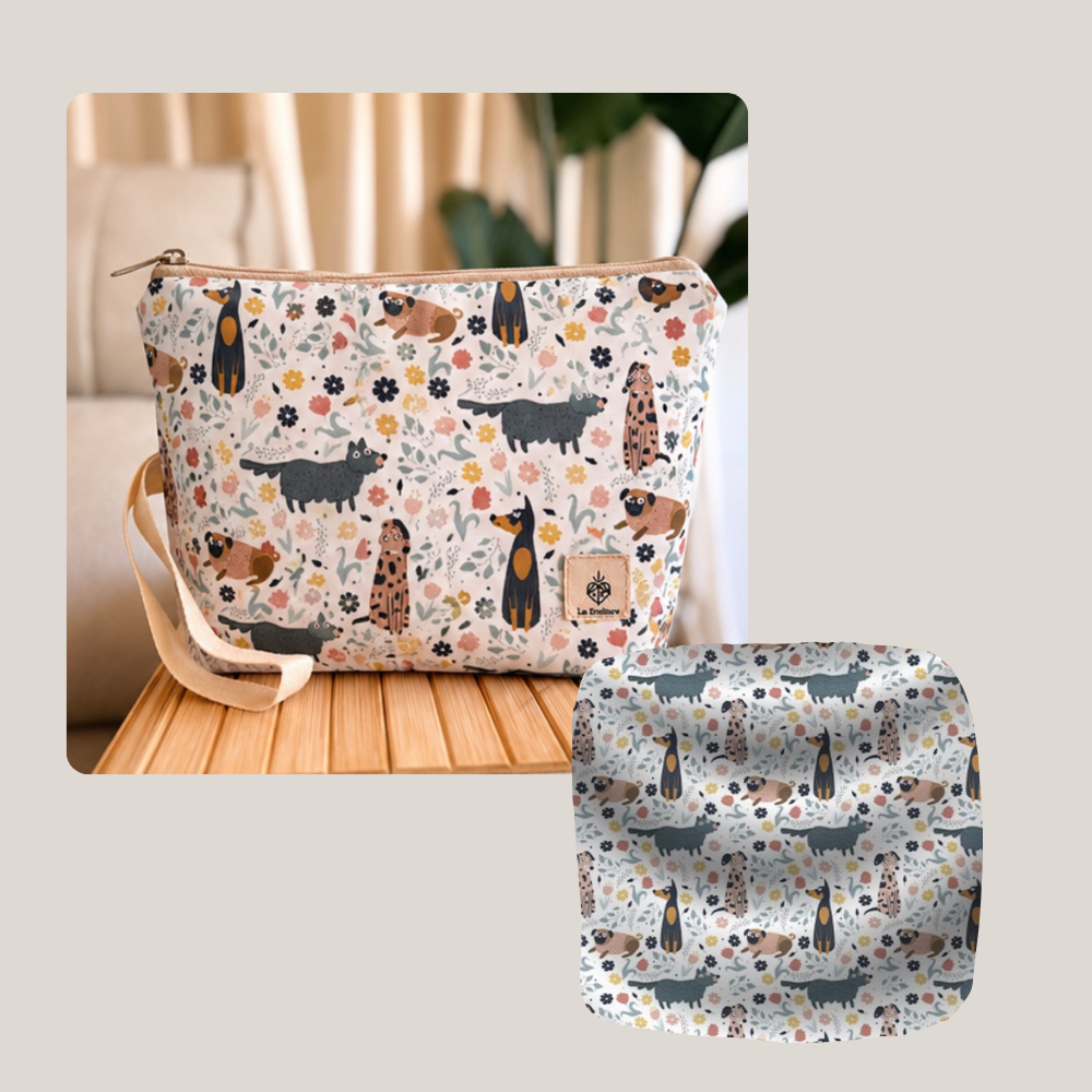 Wet Clutch Estampado Perros