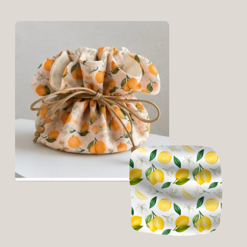 Joyero Pouch Estampado Frutas