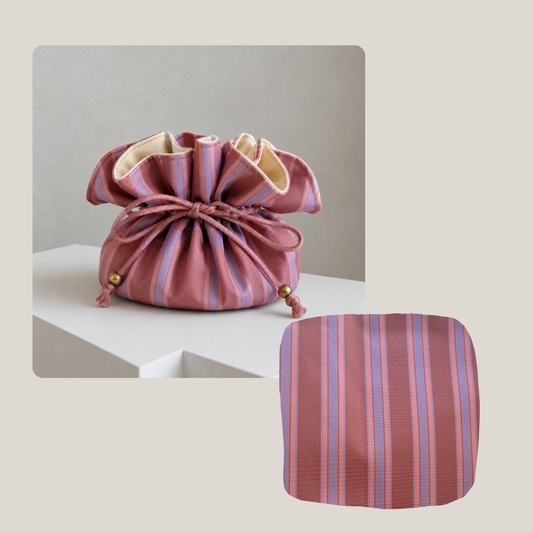 Joyero Pouch Estampado Líneas