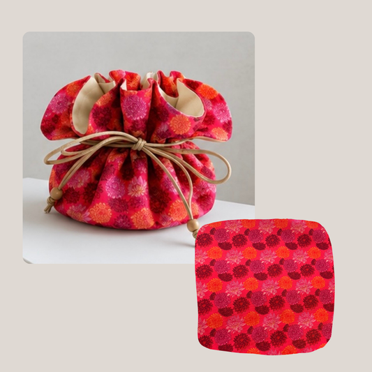 Joyero Pouch Estampado Flores 2